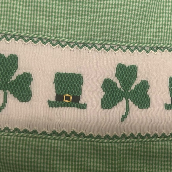 Smocked Boys St. Patrick’s Day Jon Jon - Picture 3 of 6